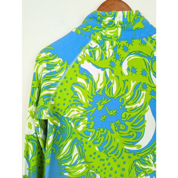 Lilly Pulitzer Skipper Popover Sweatshirt Floral Roar of the Jungle Size XS - Picture 6 of 12